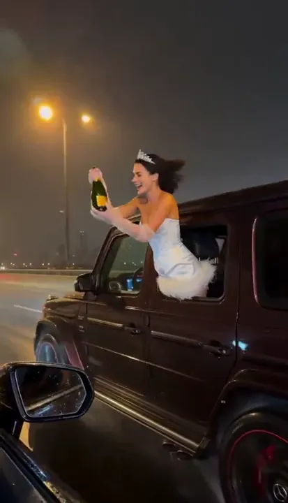Birthday G-Wagon Champagne AI video template