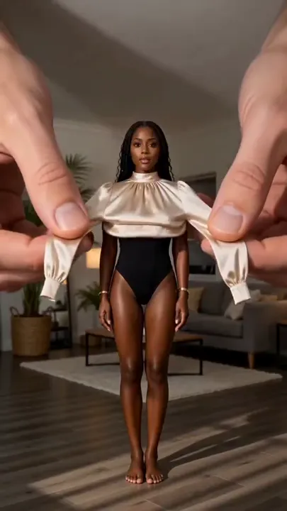 Giant Hands Styling AI video template