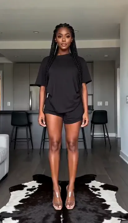 Heel Stamp Outfit Flip AI video template