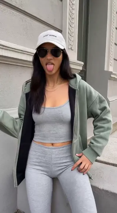 Cool Girl Concrete Strut AI video template